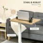 Laptopbord Sitt- och Stå Justerbar Höjdled med Hjul 65 x 48 x 68-110 cm