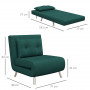 Bäddfåtölj Sammet Grön 3-in1 Design