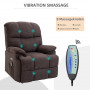 Relax Massagefåtölj med Ståhjälp - Brun