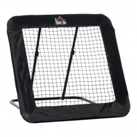 Rebounder Fotbollsmål Justerbar i 5 Nivåer 128 x 118 x 108-120 cm