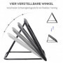 Rebounder Fotbollsmål Justerbar i 5 Nivåer 128 x 118 x 108-120 cm