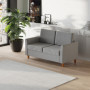 Bekväm Soffa 2-sits 141 x 70 x 78 cm Modern Grå Linne