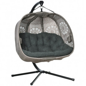 Hängstol med Ställning Äggformad med Dyna