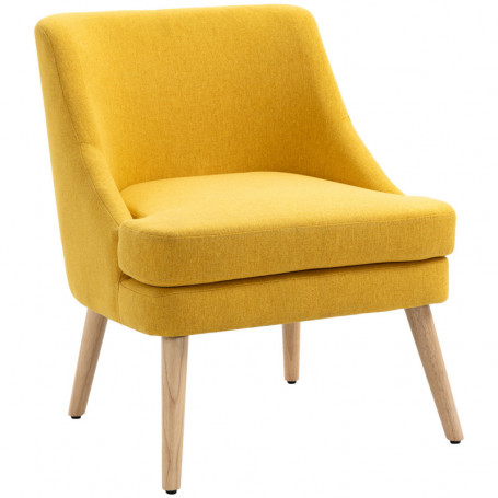 Fåtölj Moder Design Gul med Ek Ben