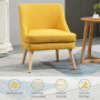 Fåtölj Moder Design Gul med Ek Ben