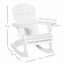 Retro Trädgård Gungstol 77 x 94 x 97 cm Vit