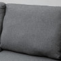 Hörnsoffa Bäddsoffa 3-sits med Förvaring Grå Linne Höger/Vänster