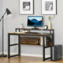 Skrivbord med Skärmstativ Industriell Vintage Brun 120 x 60 x 85 cm