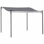 Pergola med Böjt Tak och Vattenavledning 297 x 297 cm Grå