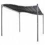 Pergola med Böjt Tak och Vattenavledning 297 x 297 cm Grå