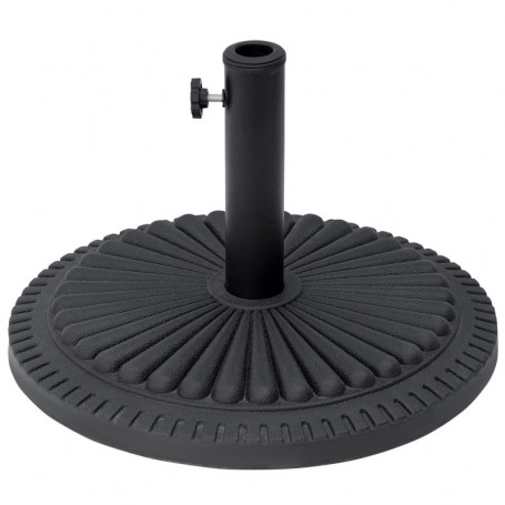 Rund Parasollfot 14 kg Cementfylld Svart