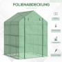 Växthus med 8 Hyllplan, Grön 143 x 138 x 195 cm