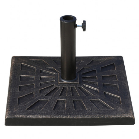 Parasollfot i Bronsdesign – Justerbar Bas 47 x 47 cm för Ø3,8–4,8 cm Stänger