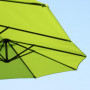 Double Parasol med handvev Grön Oval 460 x 270 x 240 cm