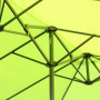 Double Parasol med handvev Grön Oval 460 x 270 x 240 cm