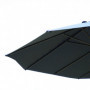 Double Parasol med handvev Blå Oval 460 x 270 x 240 cm