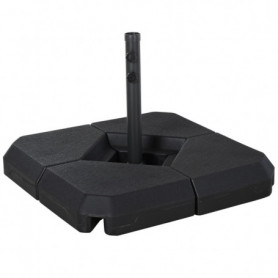 Fyra-delad Parasollfot med Fyllbar Bas – 80 x 80 cm