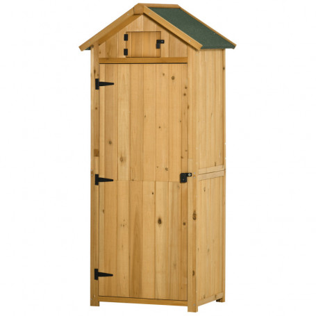 Redskapsbod med Hyllor Naturlig 77 x 54,2 x 179 cm