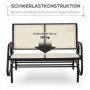 Trädgårdsbänk med Gungfunktion Metall 120 x 70 x 85 cm