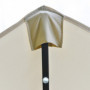 Parasoll 440 x 260 cm med Solcellsdrivna LED-lampor - Krämvit