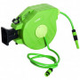 Vägg Slangvinda 20+2m, 8 bar, Automatisk Svängbar, 180° Vridbar Grön