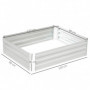 Odlingslåda Metall 120 x 90 x 30 cm, Silver