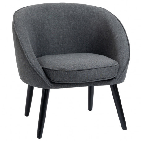 Fåtölj Modern Design Grå Svart