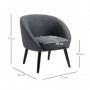 Fåtölj Modern Design Grå Svart