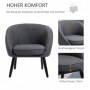 Fåtölj Modern Design Grå Svart