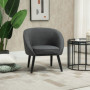 Fåtölj Modern Design Grå Svart