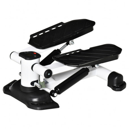 Mini Stepper Metall Vit Svart 48×34×21 cm – halkfria pedaler, 100 k...