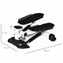 Mini Stepper Metall Vit-Svart