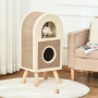 Kattgrotta med Lekboll 40 x 34 x 91 cm Brun