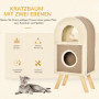 Kattgrotta med Lekboll 40 x 34 x 91 cm Brun