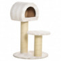 Liten Klösträd med Kattkoja 93 cm (H) Beige