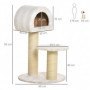 Liten Klösträd med Kattkoja 93 cm (H) Beige