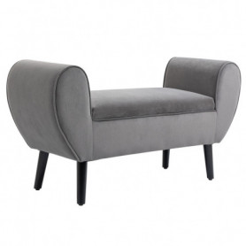 Hallbänk - Sängbänk med Förvaring 118 x 42 x 66 cm Sammet Grå