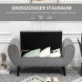 Hallbänk - Sängbänk med Förvaring 118 x 42 x 66 cm Sammet Grå