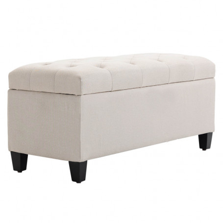 Hallbänk - Sängbänk med Förvaring 100 x 40 x 44 cm Beige