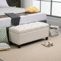 Hallbänk - Sängbänk med Förvaring 100 x 40 x 44 cm Beige