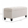 Hallbänk - Sängbänk med Förvaring 100 x 40 x 44 cm Beige