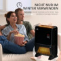 Värmefläkt med LED-ljus 33cm x 21cm x 49,5 cm Svart