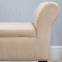 Sängbänk med Förvaring Sammet Beige 111,5 x 41 x 65 cm