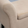 Sängbänk med Förvaring Sammet Beige 111,5 x 41 x 65 cm