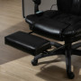 Kontorsstol med Massage Funktion och Fotsöd Svart