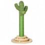 Klösstolpe i kaktusform med boll 32×32×60 cm grön sisal & plysch