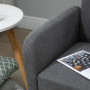 Soffa 2-sits med 2 Kuddar Grå 130 x 70 x 80 cm