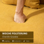 Soffa 2-sits med 2 Kuddar Gul 130 x 70 x 80 cm