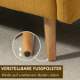 Soffa 2-sits med 2 Kuddar Gul 130 x 70 x 80 cm