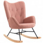Gungstol Retro Sammet Rosa